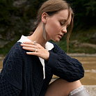 Серебряная серьга - каффа "Неповторимость" 122861 от ювелирного магазина Оникс - 20