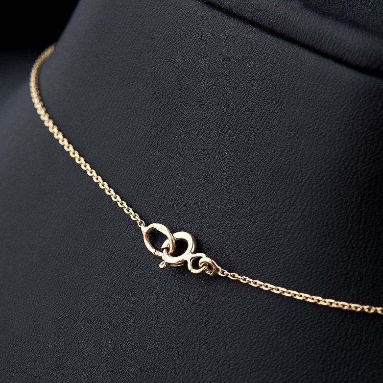 Золотое колье "Мама и девочка" (фианиты) кол00955 от ювелирного магазина Оникс - 1