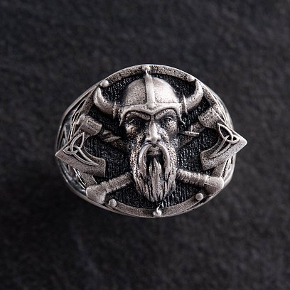 Чоловічий срібний перстень "Вікінг" 422 №5