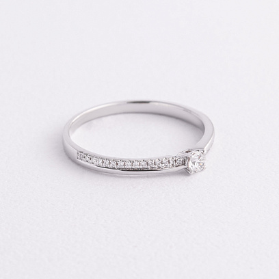 Заручальна золота каблучка з діамантами кб0624ca №2