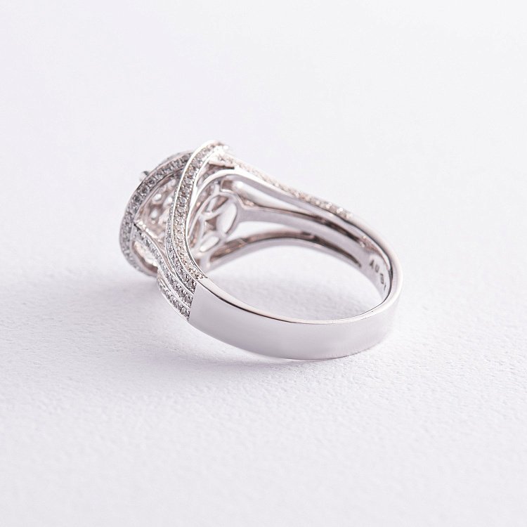 Кольцо в белом золоте с бриллиантами kegк602 от ювелирного магазина Оникс - 4