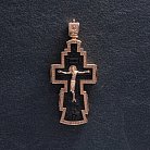 Чоловічий православний золотий хрест із ебенового дерева п0366 от ювелирного магазина Оникс