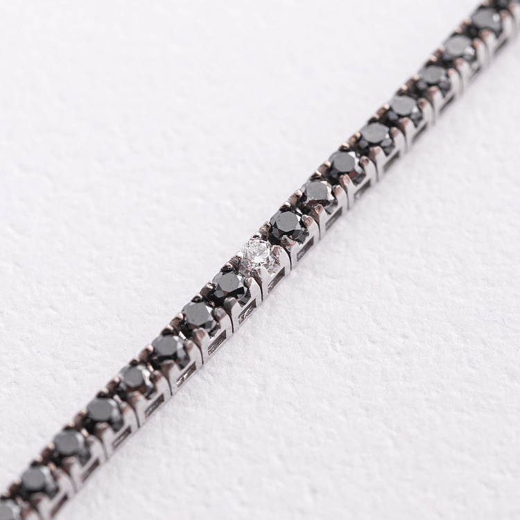 Браслет Теніс у білому золоті з діамантами бб0045л - 1 Браслет Теніс у білому золоті з діамантами бб0045л від ювелірного магазину Онікс - 1