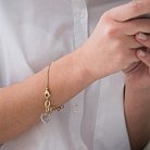 Золотой браслет из белого и желтого золота б01550 от ювелирного магазина Оникс - 4