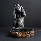 Серебряная фигура ручной работы (пепельница и зажигалка) 23112 от ювелирного магазина Оникс