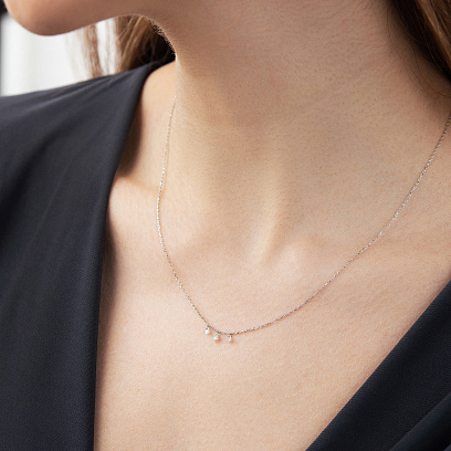 Колье в белом золоте (бриллианты) колб0192ca №2