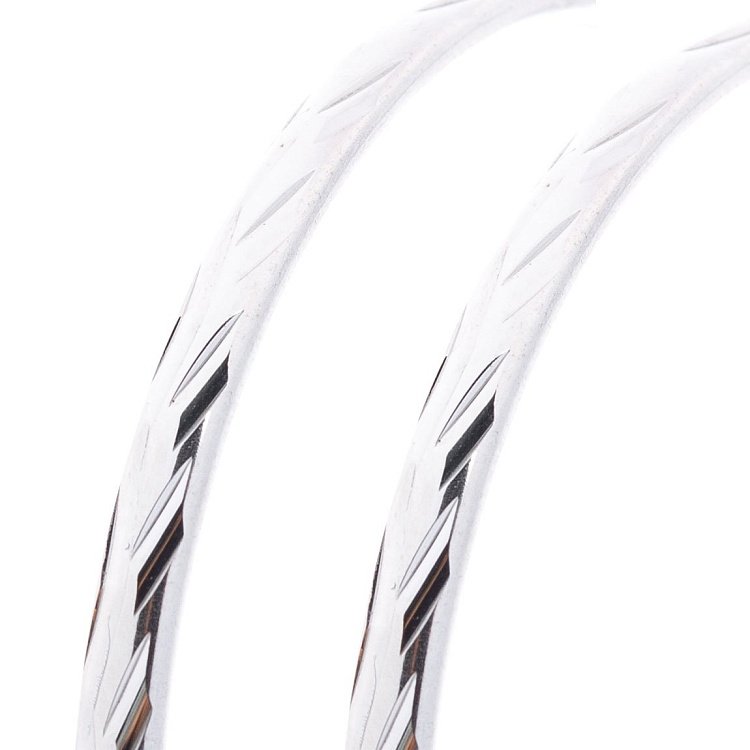 Срібні сережки-кільця 122227 від ювелірного магазину Онікс - 1