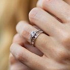 Золотое помолвочное кольцо  "Я люблю тебя" с фианитами к07142 от ювелирного магазина Оникс - 2