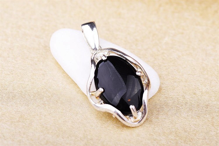 Подвеска (обсидиан) 131151 от ювелирного магазина Оникс - 1