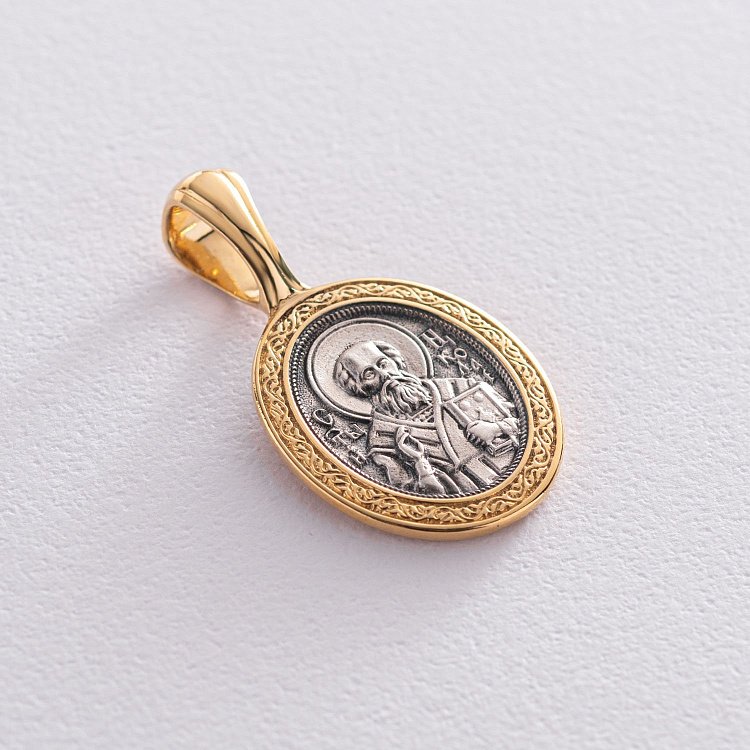 Срібна підвіска "Миколай Чудотворець. Казанська Божа Матір" 133075 від ювелірного магазину Онікс - 3