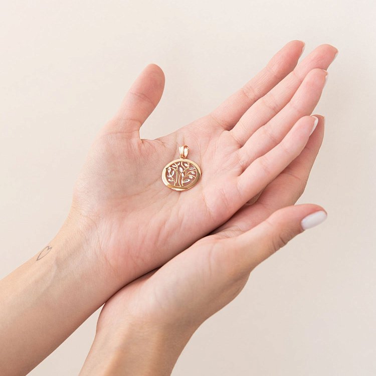 Золотая подвеска "Древо жизни" п03144 от ювелирного магазина Оникс - 1