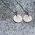 Парные серебряные кулоны "Символ нашей любви" 132724пара от ювелирного магазина Оникс