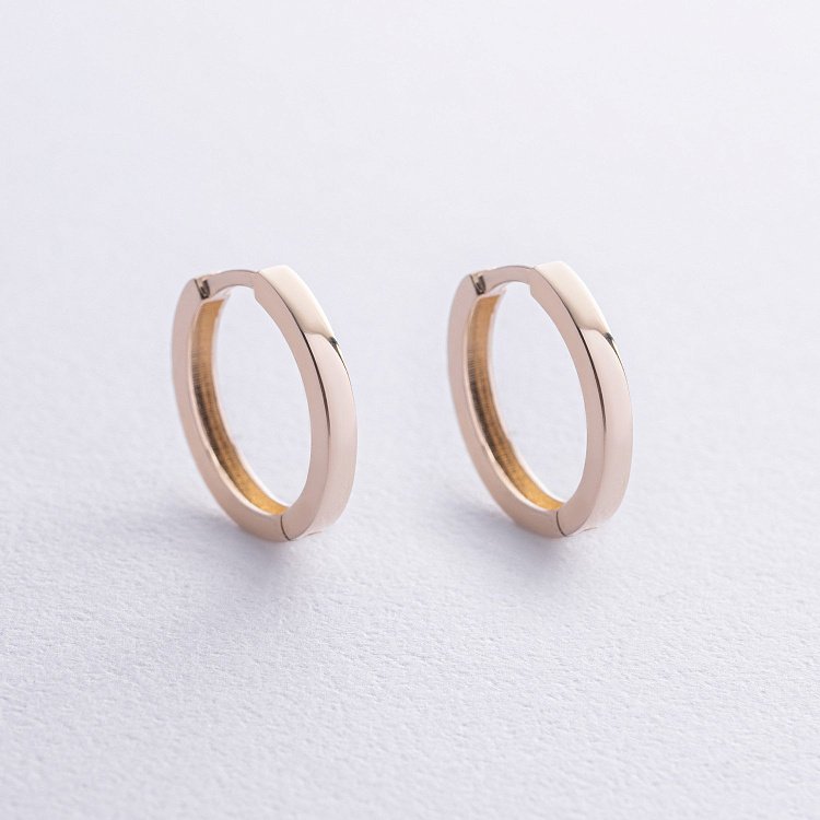 Сережки - кільця в жовтому золоті с08769 від ювелірного магазину Онікс