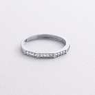 Кольцо "Далия" в белом золоте (фианиты) к08053 от ювелирного магазина Оникс - 1