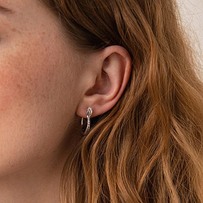 Серебряные серьги "Змеи" 123229 №10