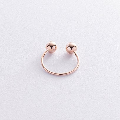 Каблучка "Кульки" у червоному золоті к07506 №4