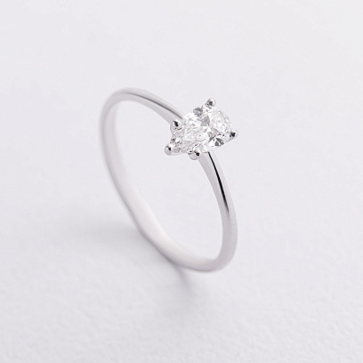 Помолвочное золотое кольцо с бриллиантом 245701121