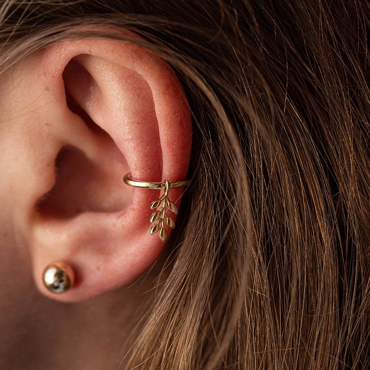 Каффа "Веточка" в  желтом золоте с08044 от ювелирного магазина Оникс - 2