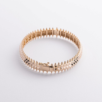 Жорсткий браслет "Pauline" у жовтому золоті б05649 №5