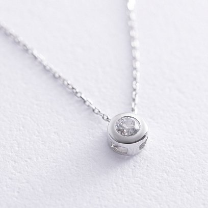 Золоте кольє з фіанітом кол01059 №2