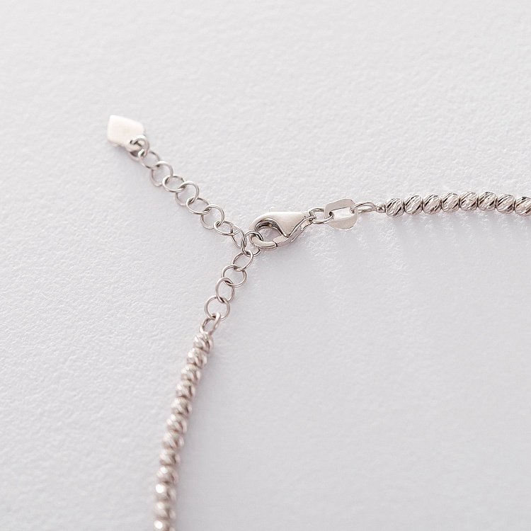 Серебряное колье в стиле минимализм 18849 от ювелирного магазина Оникс - 3