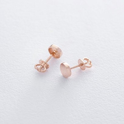 Золотые серьги-пусеты с05928 №3