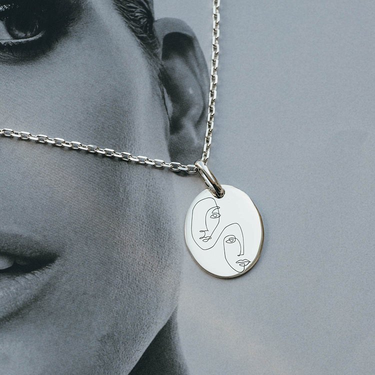 Серебряный кулон "Половинки целого" 133045пол от ювелирного магазина Оникс - 6