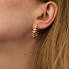 Серьги - кольца "Gemma" в красном золоте с08701 от ювелирного магазина Оникс - 3