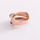 Золотое кольцо с фианитами к05468 от ювелирного магазина Оникс - 4