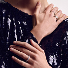 Срібна каблучка з фіанітами 3898 от ювелирного магазина Оникс - 2