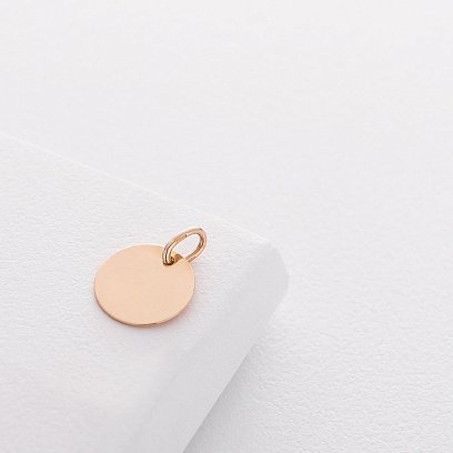 Кулон для гравировки в красном золоте (14 мм) п03101 №5