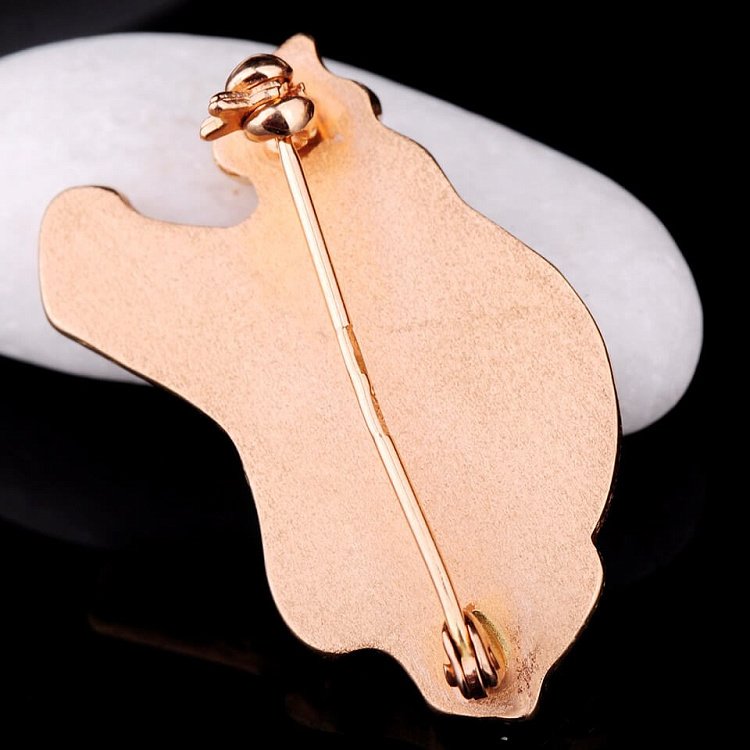 Золота брошка "Гепард" (емаль) зак00033 від ювелірного магазину Онікс - 2