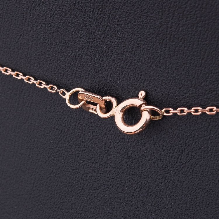 Золотое колье с фианитом кол00803 от ювелирного магазина Оникс - 3