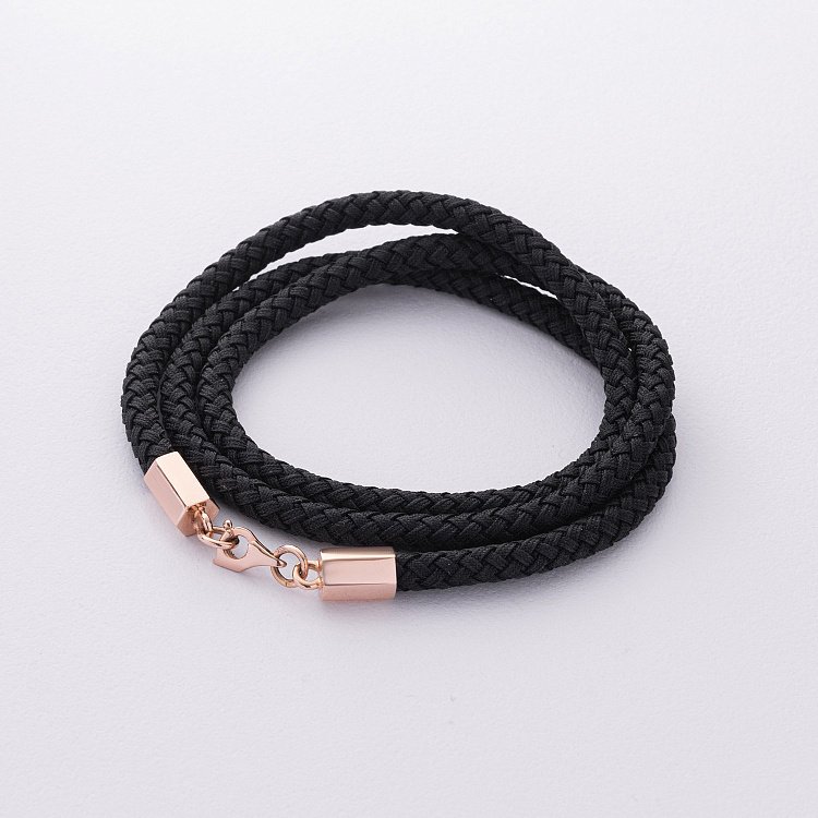 Ювелірний шнурок із золотою застібкою кол02566 від ювелірного магазину Онікс