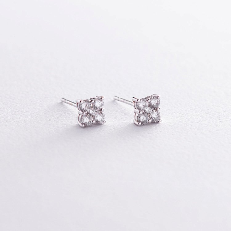 Золоті сережки-пусети з діамантами сб0126sl від ювелірного магазину Онікс