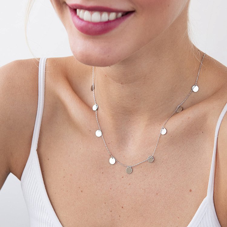 Срібне кольє "Монетки" 18742 від ювелірного магазину Онікс - 1