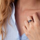 Золотое кольцо с синими сапфирами и бриллиантами MR18824gm от ювелирного магазина Оникс - 2
