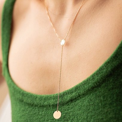 Золотое колье "Монетки" (возможна гравировка) кол01479 №4