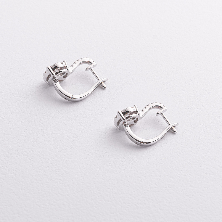 Золотые серьги с бриллиантами сб0557ri от ювелирного магазина Оникс - 1