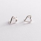 Срібні сережки "Сердечка" 123029 от ювелирного магазина Оникс