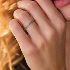 Золотое кольцо с голубыми бриллиантами 226811121 от ювелирного магазина Оникс - 3