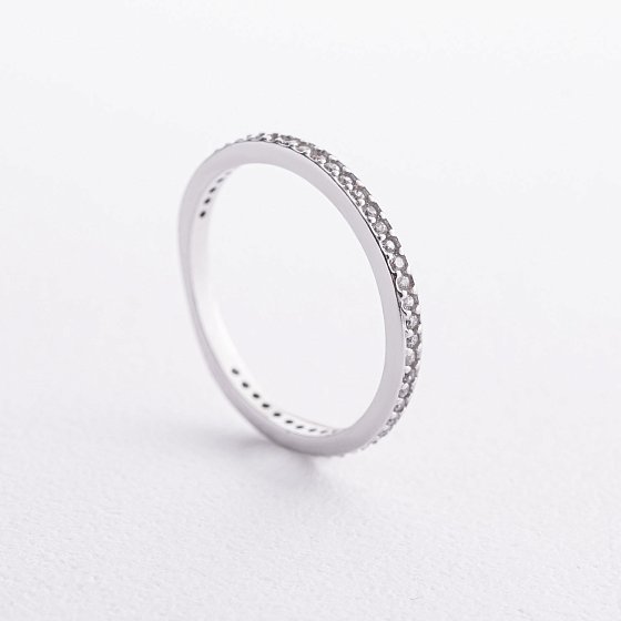 Серебряное кольцо с фианитами 1909/1р-CZW