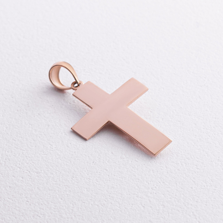 Золотой крестик "Распятие" п04099 от ювелирного магазина Оникс - 1