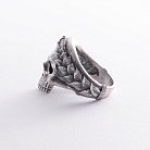 Чоловічий срібний перстень "Череп з вінком" 112717 от ювелирного магазина Оникс - 11