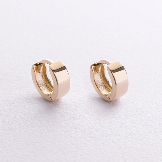 Сережки - кільця в жовтому золоті mini с08822