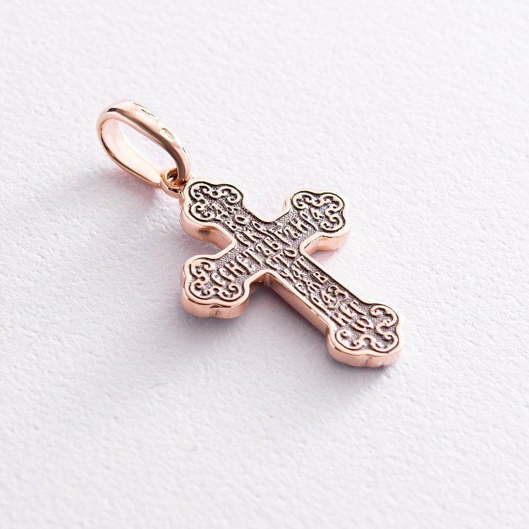 Православный крест "Распятие Христово. Молитва Да Воскреснет Бог" п01853 - 2 Православный крест "Распятие Христово. Молитва Да Воскреснет Бог" п01853 от ювелирного магазина Оникс - 2