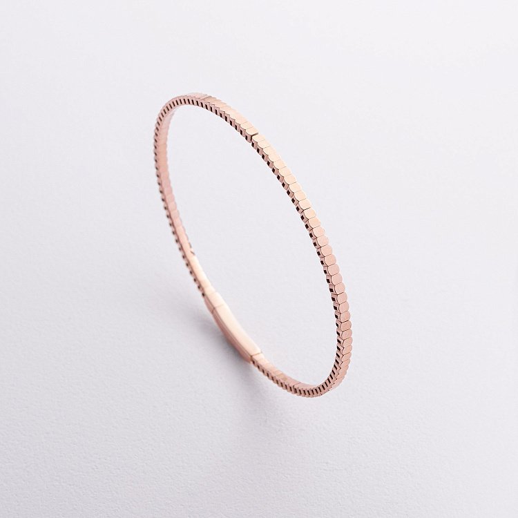 Жорсткий браслет "Kylie" у червоному золоті б05570 від ювелірного магазину Онікс