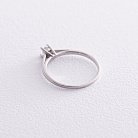 Помолвочное серебряное кольцо с фианитом 472 от ювелирного магазина Оникс - 2