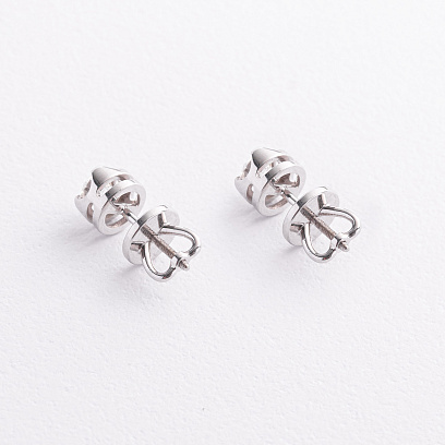 Золотые серьги - пусеты с бриллиантами сб0572л (0,8) №2