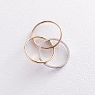 Кольцо из трех цветов золота с фианитами к06688 от ювелирного магазина Оникс - 6